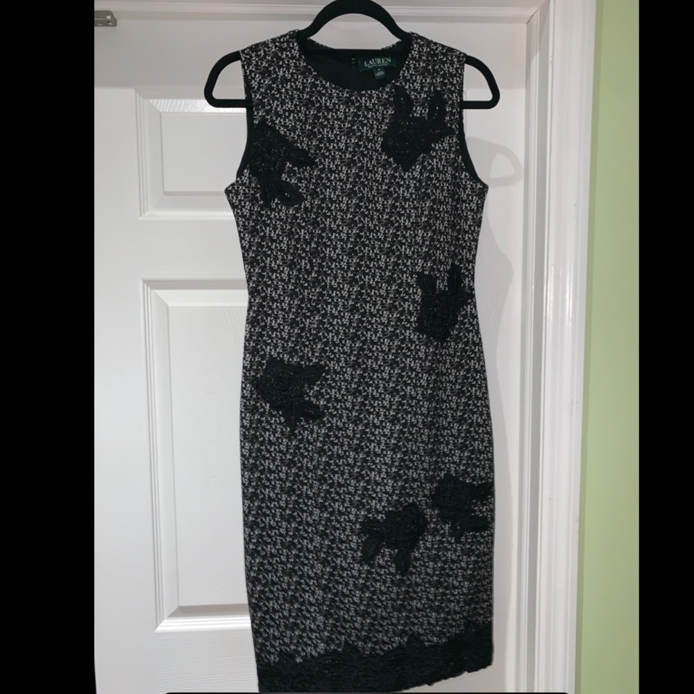 Lauren Ralph Lauren Sleeveless Black & White Dress